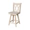 International Concepts Double "X" Back Counter Height Stool, Swivel 24" Seat Height, Unfinished S-202SW - alternate 1
